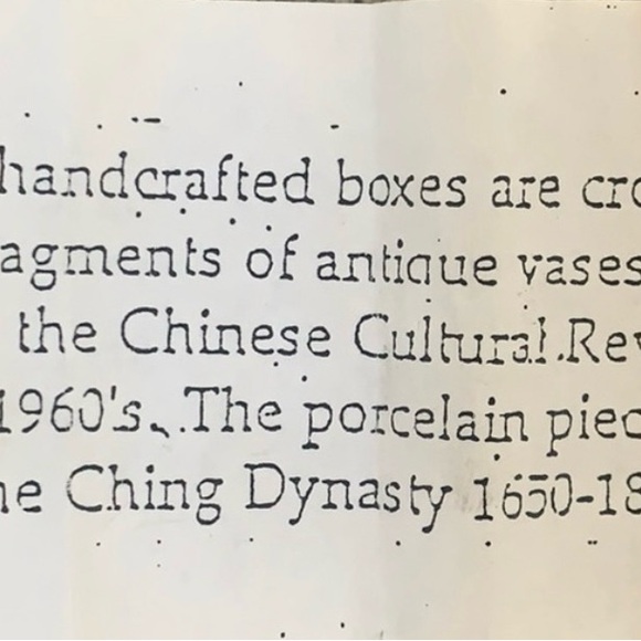 Chinese Lacquer Shard Trinket Box 3.75” - Picture 8 of 8